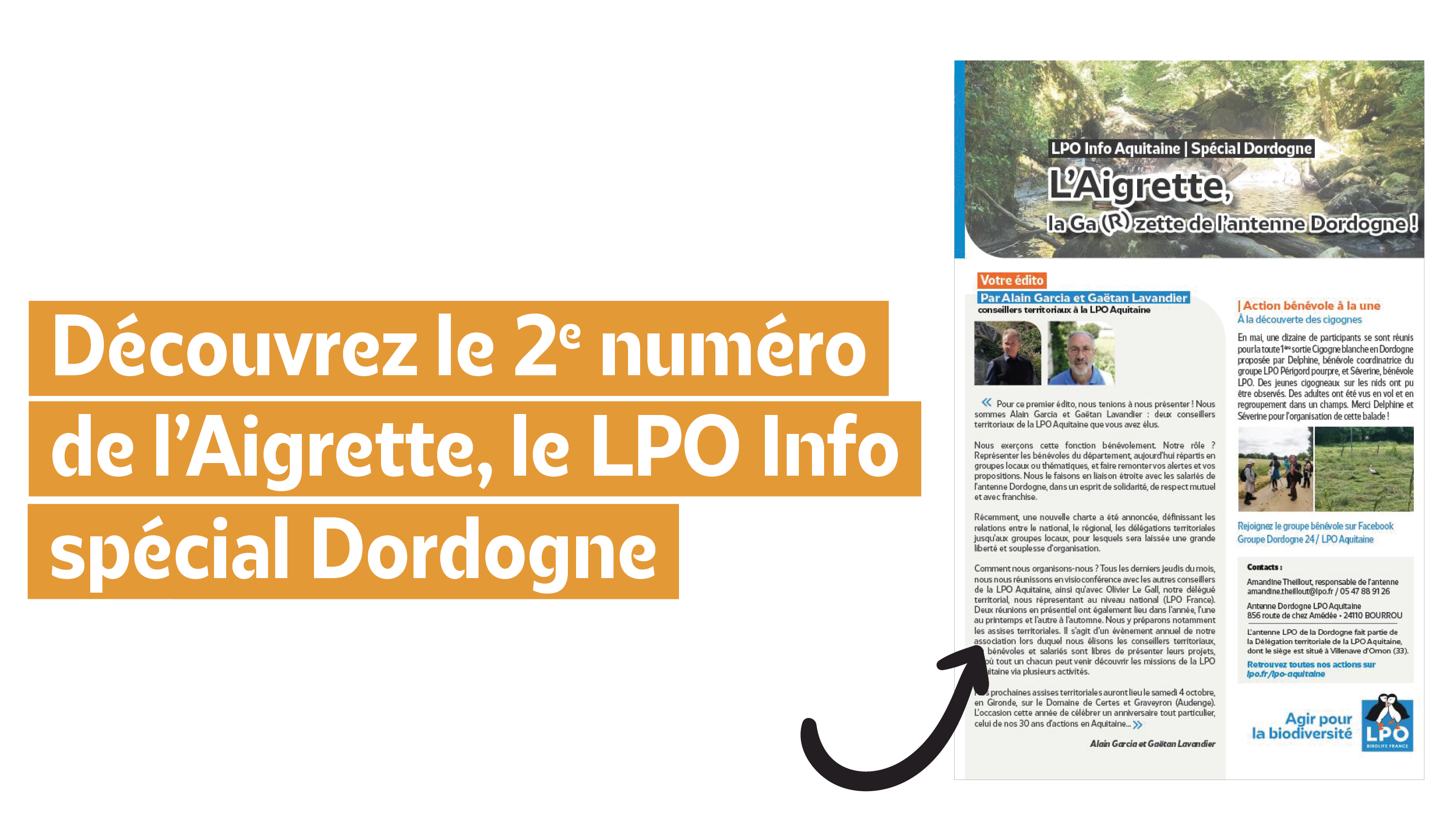 Un deuxième numéro pour l'Aigrette, le LPO Info Spécial Dordogne